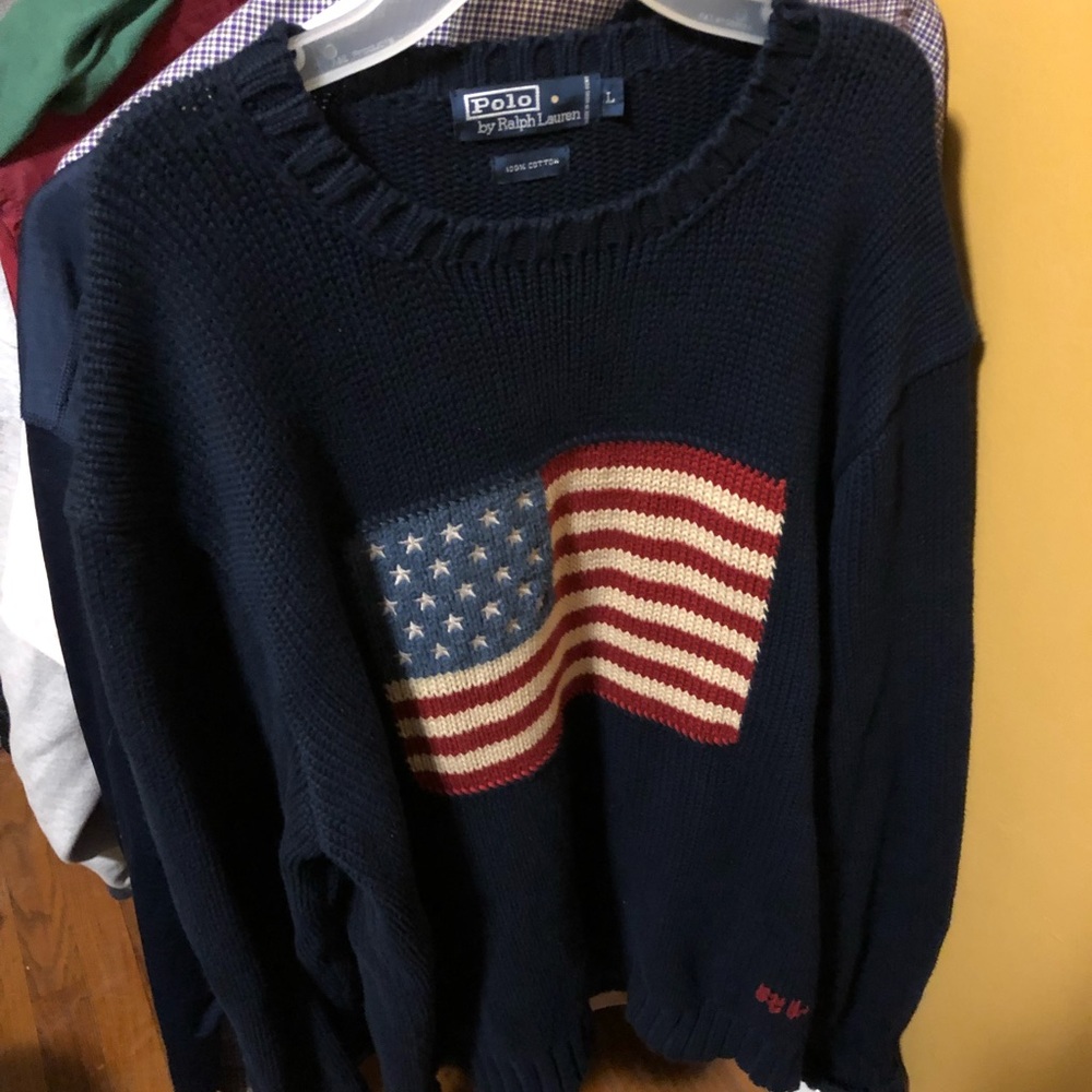 Polo Ralph Lauren American flag knit sweater